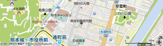 熊本県熊本市中央区上通町7-35周辺の地図