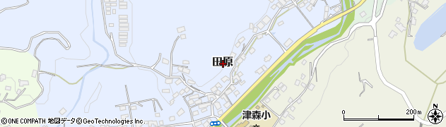 熊本県上益城郡益城町田原周辺の地図