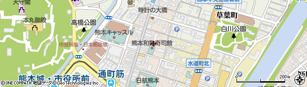 熊本県熊本市中央区上通町7周辺の地図
