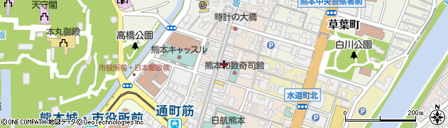 熊本県熊本市中央区上通町7-5周辺の地図