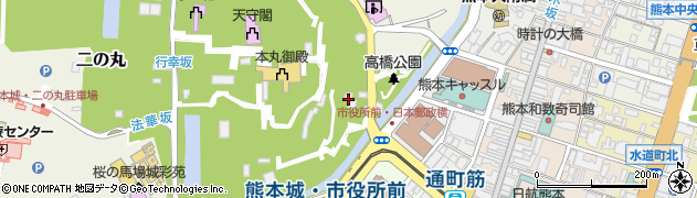 熊本県熊本市中央区本丸3周辺の地図
