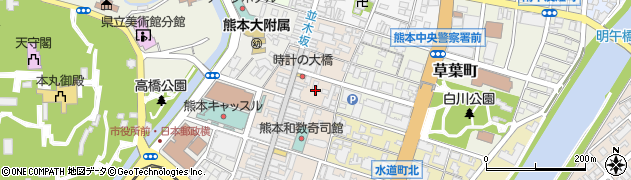 熊本県熊本市中央区上通町9周辺の地図