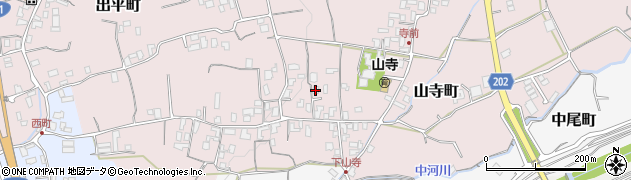 長崎県島原市山寺町周辺の地図