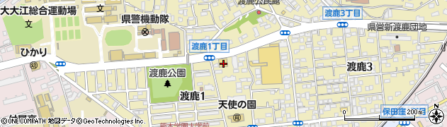 ブックオフ熊本渡鹿店周辺の地図
