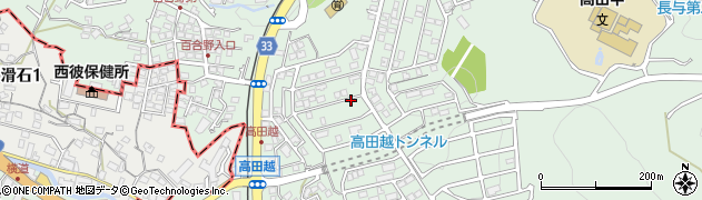 長与町高田郷 駐車場周辺の地図