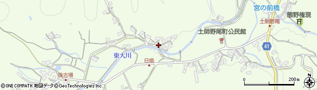 長崎県諫早市土師野尾町周辺の地図
