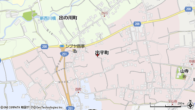 〒855-0015 長崎県島原市出平町の地図