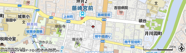 タイムズ南坪井町駐車場周辺の地図
