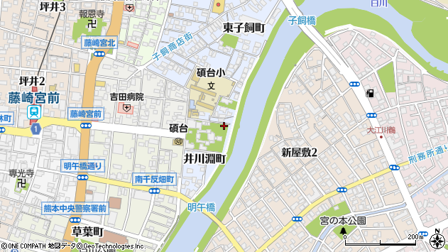〒860-0841 熊本県熊本市中央区井川淵町の地図