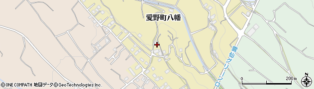 長崎県雲仙市愛野町八幡周辺の地図