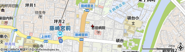 熊本県熊本市中央区北千反畑町周辺の地図