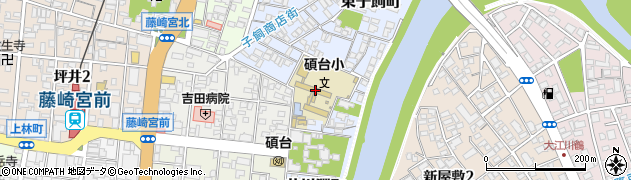 熊本市立碩台小学校周辺の地図