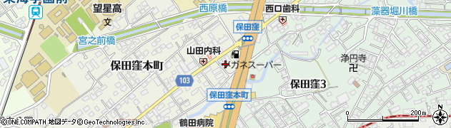熊本県熊本市東区保田窪本町13周辺の地図