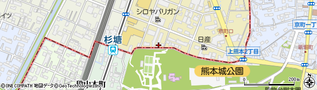 熊本日産自動車株式会社　サービス工場周辺の地図