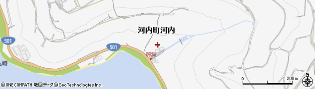 熊本県熊本市西区河内町河内545周辺の地図