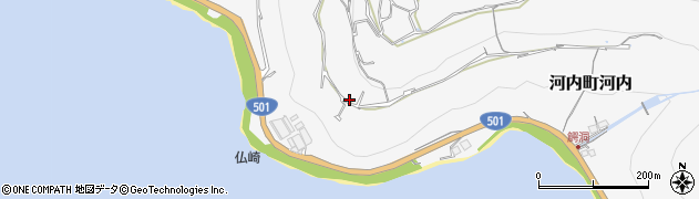 熊本県熊本市西区河内町河内645周辺の地図