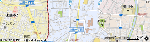 熊本京町郵便局周辺の地図