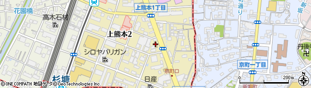 セブンイレブン上熊本２丁目店周辺の地図