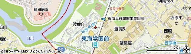 セブンイレブン熊本渡鹿８丁目店周辺の地図