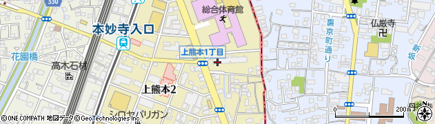 熊本県熊本市西区上熊本周辺の地図