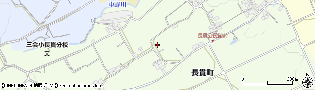 長崎県島原市長貫町周辺の地図