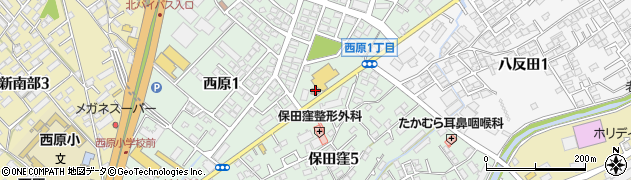 熊本西原郵便局周辺の地図