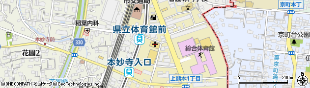 マツモトキヨシ上熊本駅通店周辺の地図