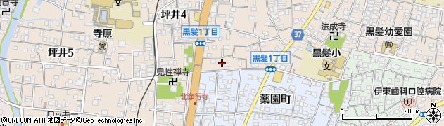 熊本県熊本市中央区黒髪1丁目1周辺の地図