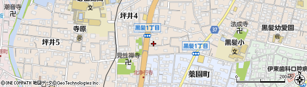 熊本県熊本市中央区黒髪1丁目3-43周辺の地図