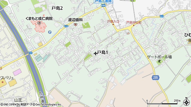 〒861-8041 熊本県熊本市東区戸島の地図