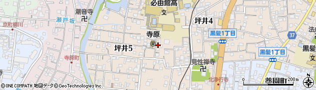 北坪井公園周辺の地図