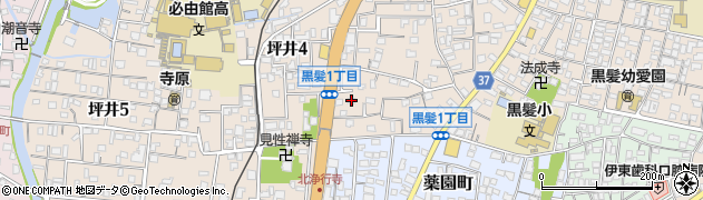 熊本県熊本市中央区黒髪1丁目3-42周辺の地図