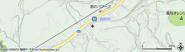 長崎県長与町（西彼杵郡）高田郷周辺の地図