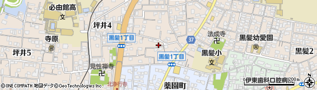 熊本県熊本市中央区黒髪1丁目3-29周辺の地図