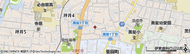 熊本県熊本市中央区黒髪1丁目3-33周辺の地図