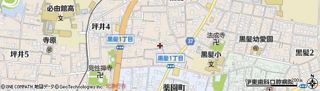 熊本県熊本市中央区黒髪1丁目3-26周辺の地図