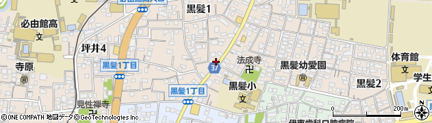 熊本県熊本市中央区黒髪1丁目8-46周辺の地図