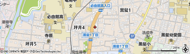 熊本県熊本市中央区黒髪1丁目4周辺の地図