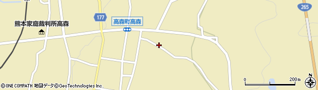 熊本県阿蘇郡高森町高森1192周辺の地図
