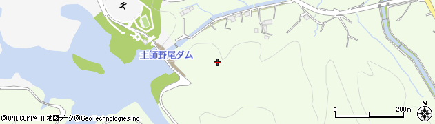 土師野尾ダム周辺の地図
