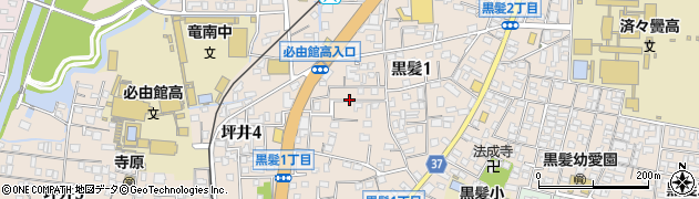熊本県熊本市中央区黒髪1丁目6周辺の地図