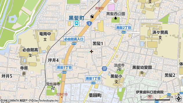 〒860-0862 熊本県熊本市北区黒髪の地図
