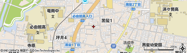 熊本県熊本市中央区黒髪1丁目6-24周辺の地図