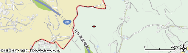 中沢原トンネル周辺の地図