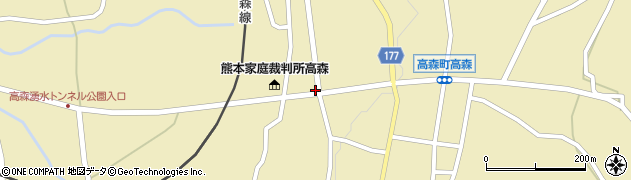 熊本県阿蘇郡高森町高森1629周辺の地図