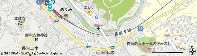 帯田平周辺の地図