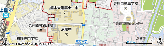 熊本県熊本市中央区京町本丁周辺の地図