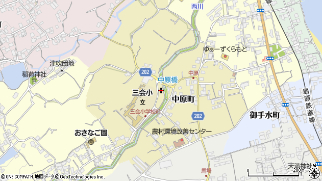 〒855-0005 長崎県島原市中原町の地図