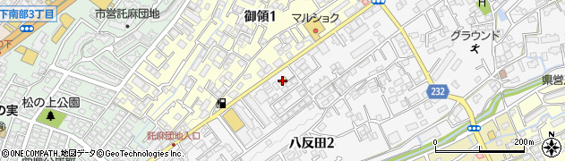 ファミリーマート熊本八反田店周辺の地図