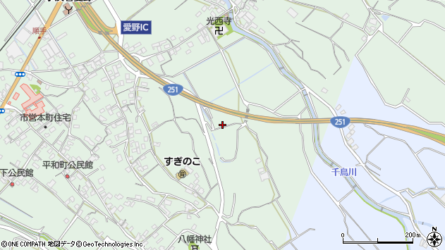 〒854-0301 長崎県雲仙市愛野町甲の地図